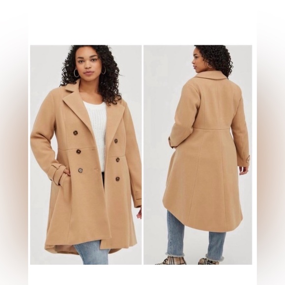 Torrid NWT - size 1 - Wool High Low Coat - Picture 7 of 7